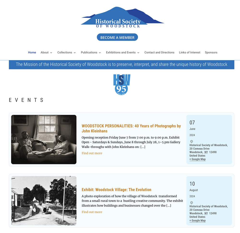 Historical Society of Woodstock website